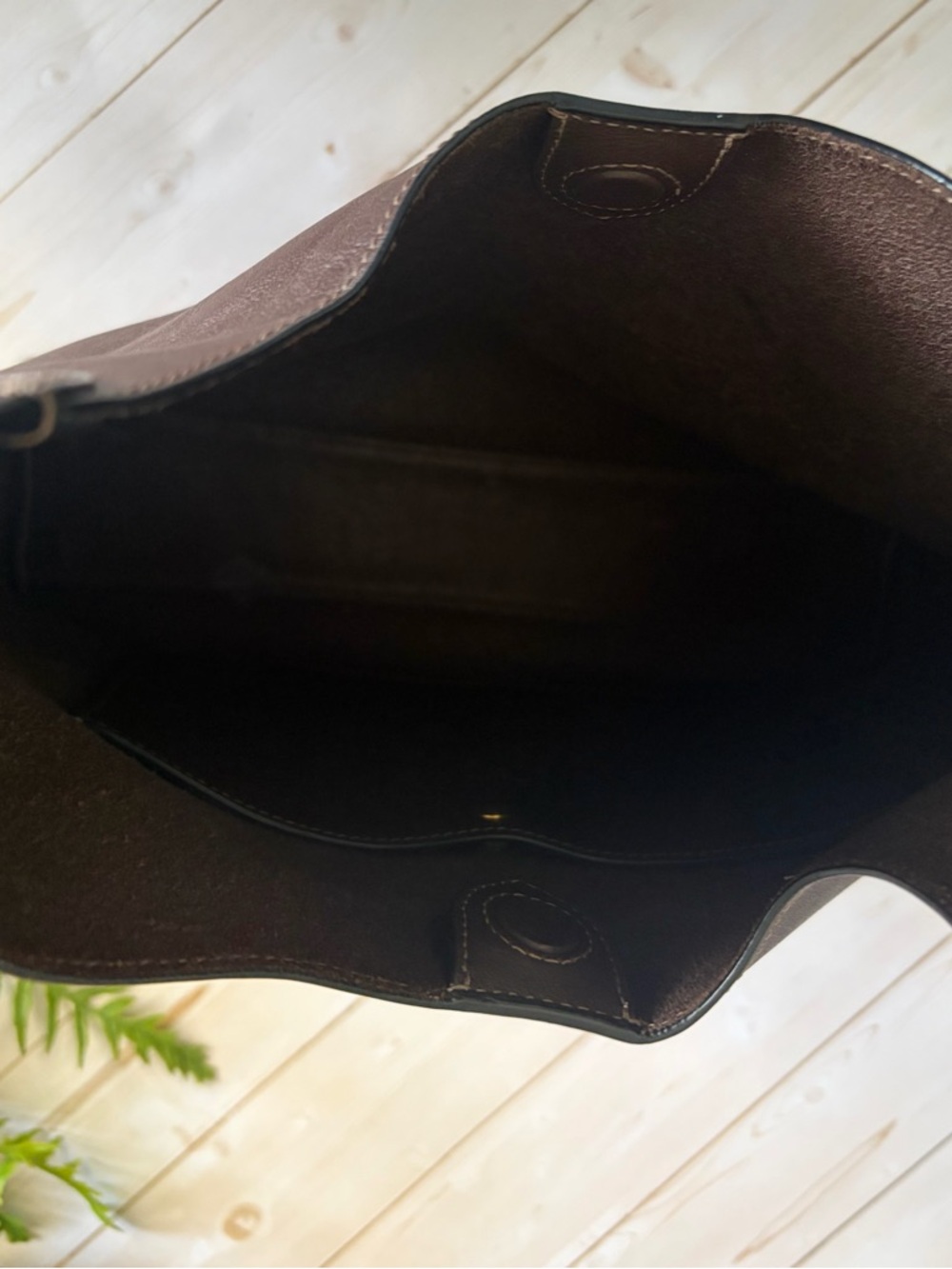 Coach Brooklyn Shoulder Bag 28 Dark Brown Leather - Picture 10 of 10
